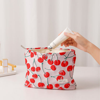 Cute Red Cherry Portable Storage Pouch