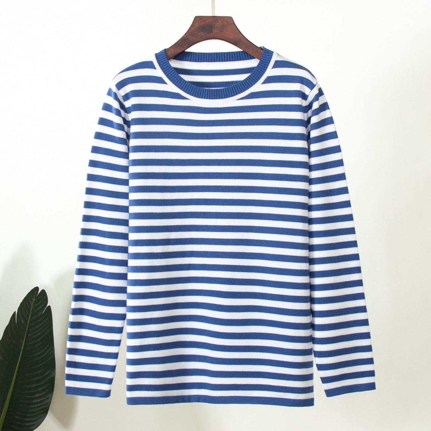 Round Collar Stripe Vintage Sweater