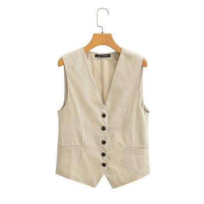 2-Piece Casual Vest Top and Shorts Set