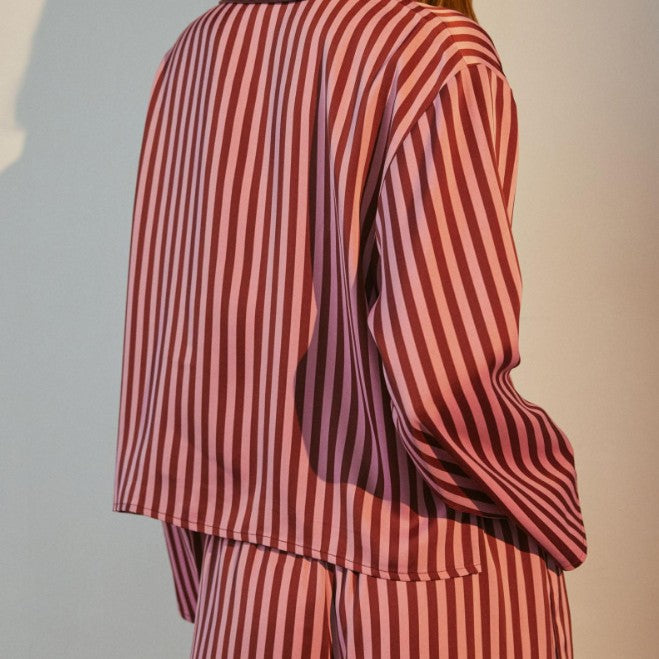 Floral Print Long Sleeve Long Pants Sleepwear Set