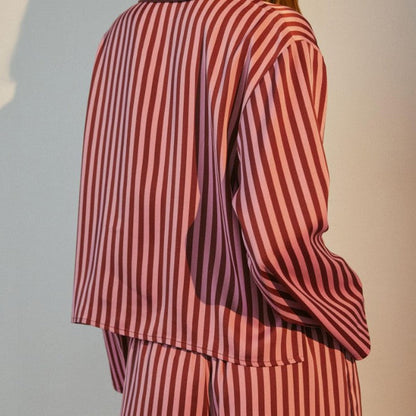 Floral Print Long Sleeve Long Pants Sleepwear Set