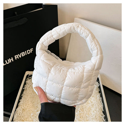 Solid Color Cloud Bag Cute Mini Handbag