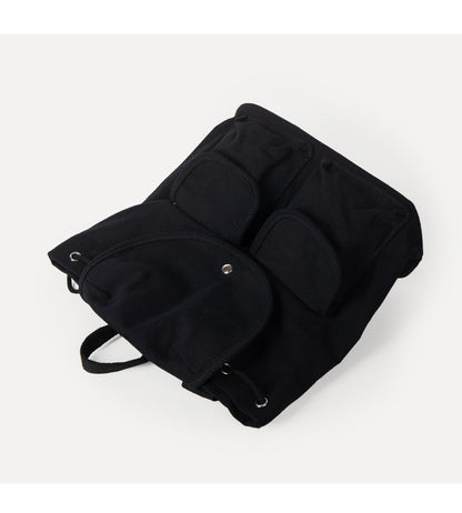 Simple Large Capacity Canvas Drawstring Backpack