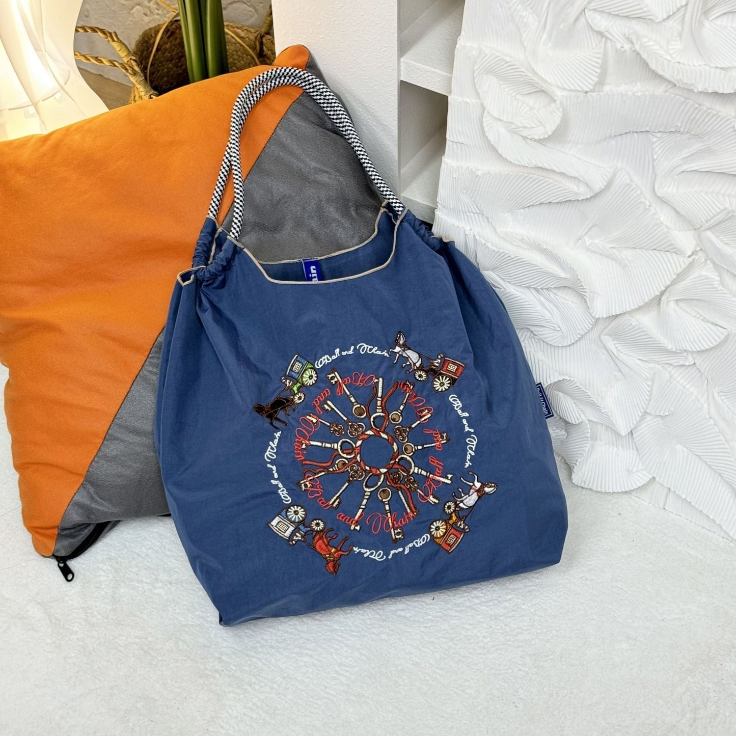 Love Embroidered Large Capacity Shopping Bag