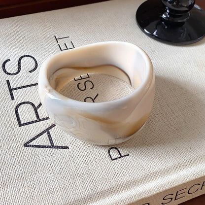 Multi-color Wide Irregular Simple Acrylic Bracelets