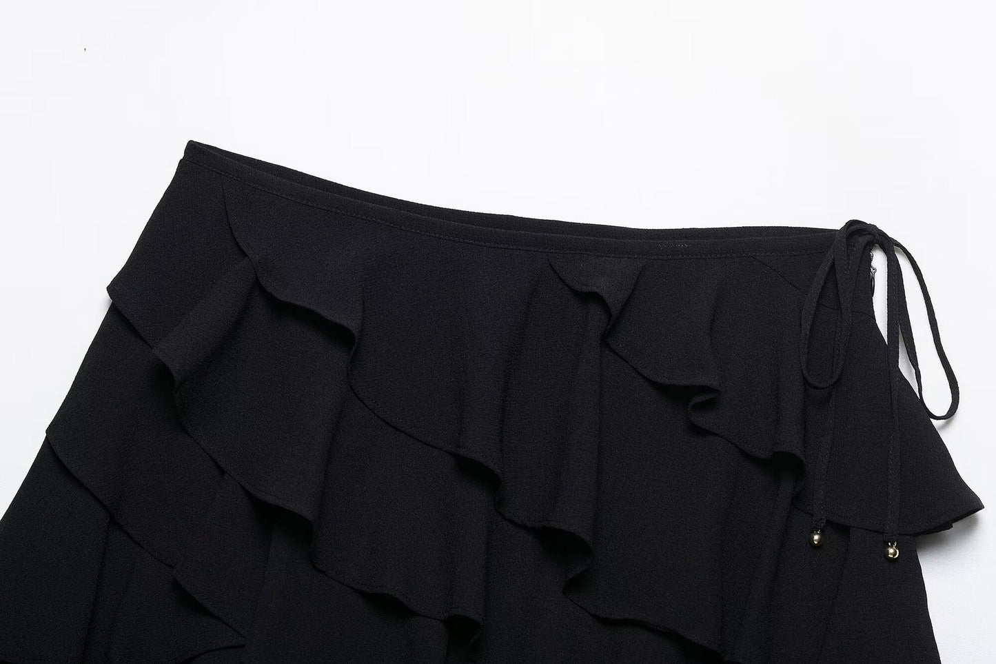 Ruffle V-Neck Sleeveless Top Mini Skirt Set