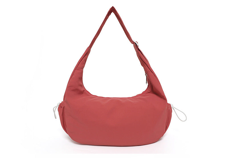 Simple Solid Color Print Portable Crossbody Bag