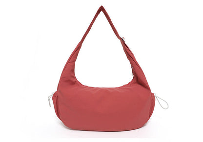 Simple Solid Color Print Portable Crossbody Bag
