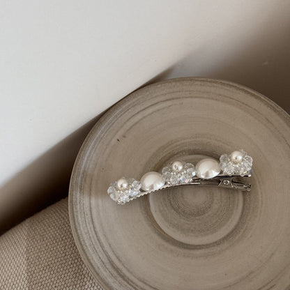 Vintage Pearl Flower Hair Clip
