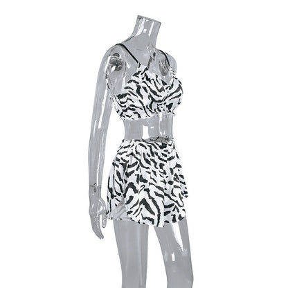 Sexy Zebra Print Soft Sleepwear Sets