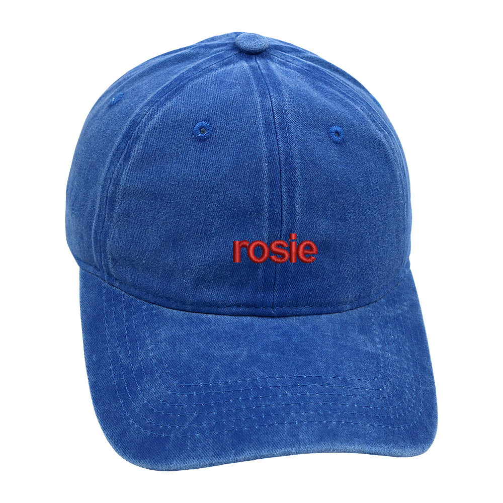 Vintage Washed Letter Embroidered Baseball Cap