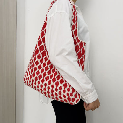 20+ Vintage Diamond Shoulder Bag Cintage Knit Tote Bag