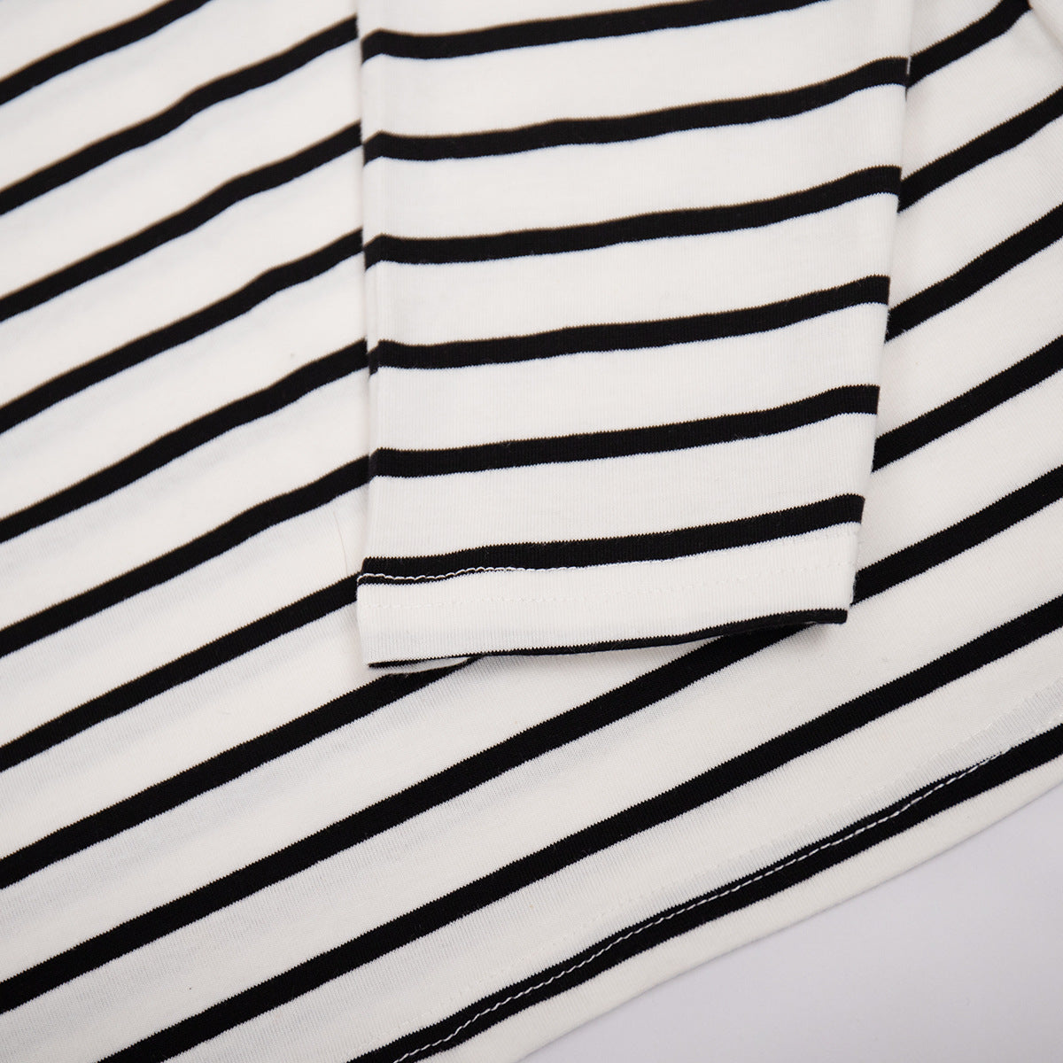 Striped Color Block Simple Loose T-Shirt