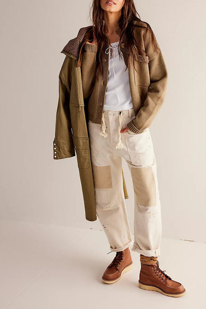 Stand Collar Button Cardigan