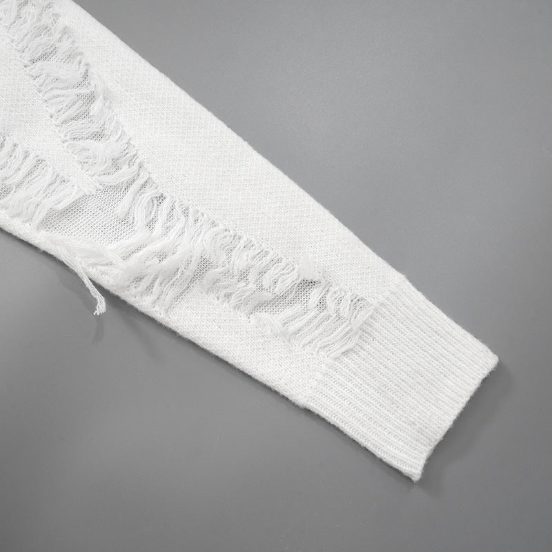 Vintage Loose Tassel Patchwork Pullover Sweater