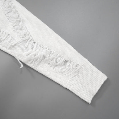 Vintage Loose Tassel Patchwork Pullover Sweater