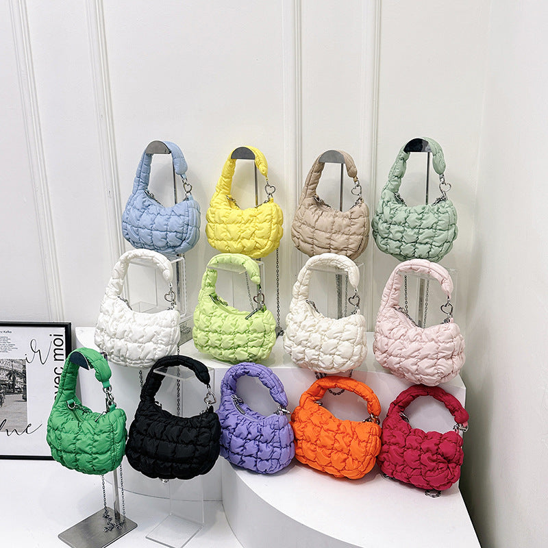 Cute Cloud Puffer Chain Mini Handbag