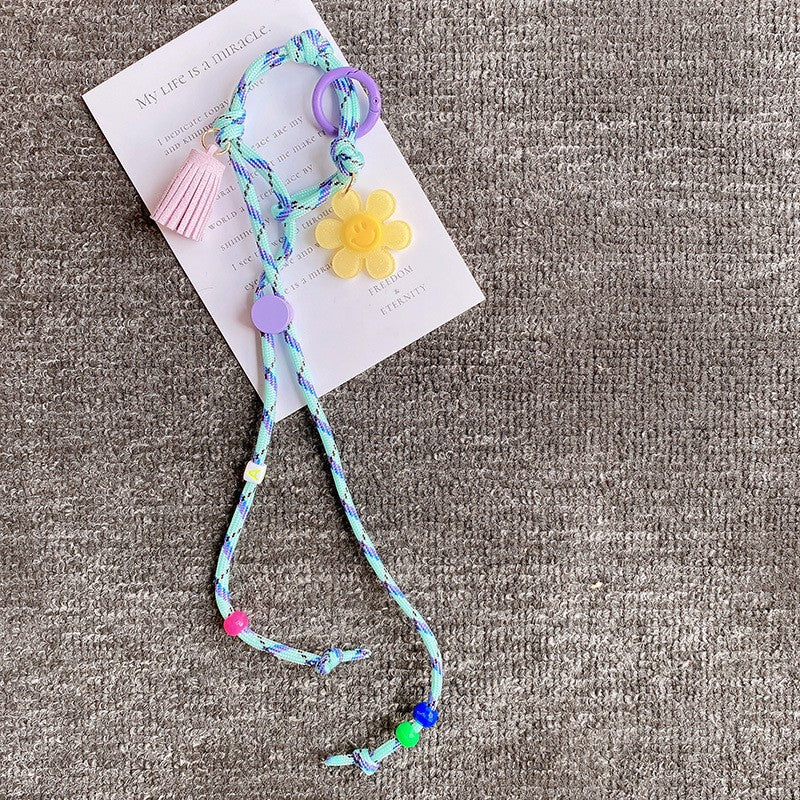 Cute Flower Braided Keychain Bag Charm