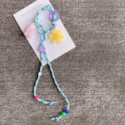 Cute Flower Braided Keychain Bag Charm