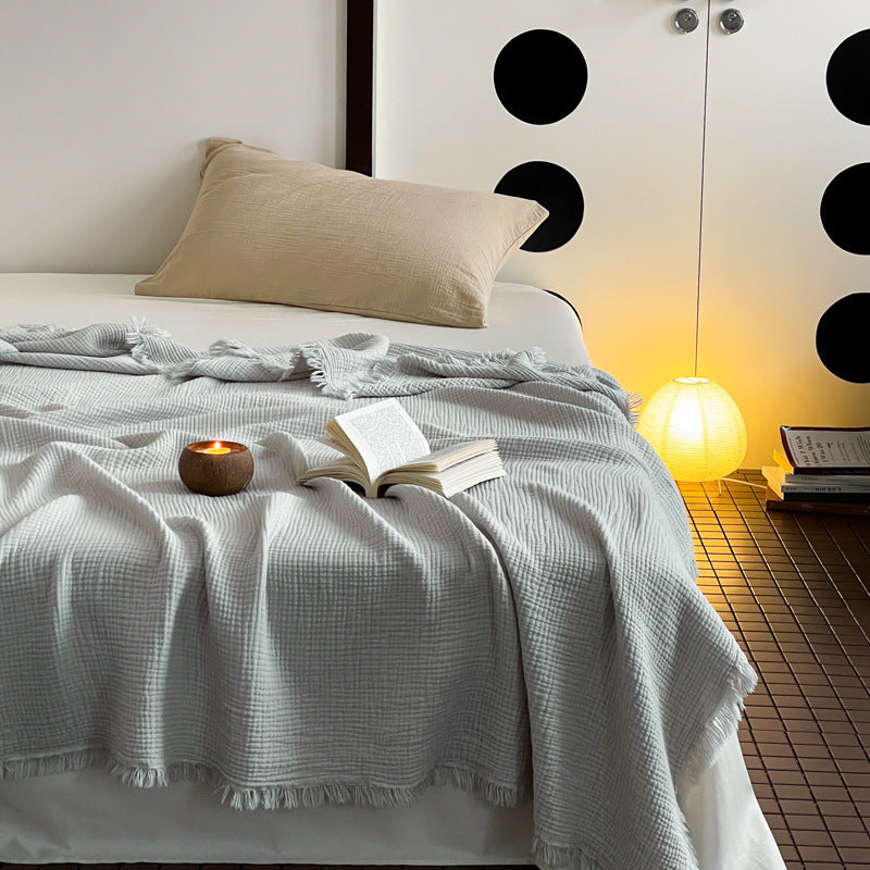 Cozy Waffle Weave Throw Blanket Bed Blanket