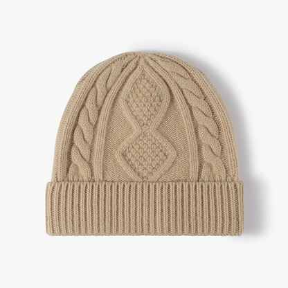 Solid Color Twist Padded Knot Beanie