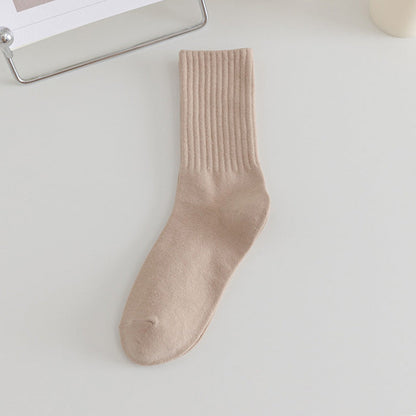 Solid Color Simple Ripped Socks