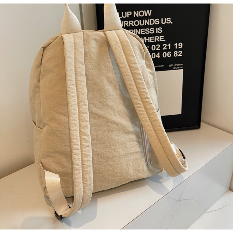 Casual Solid Color Portable Travel Backpack