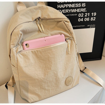 Casual Solid Color Portable Travel Backpack