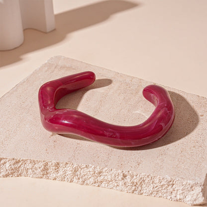 Wave Tie-Dye Geometric Open Acrylic Bracelets