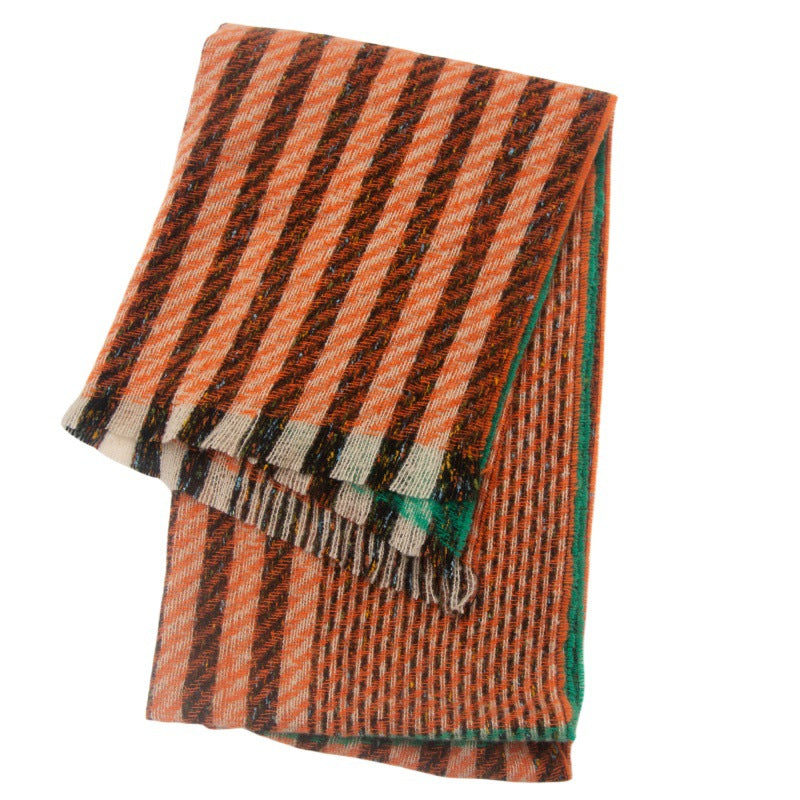 Vintage Stripe Patchwork Scarves