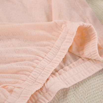 Love Jacquard Solid Color Sleepwear Sets