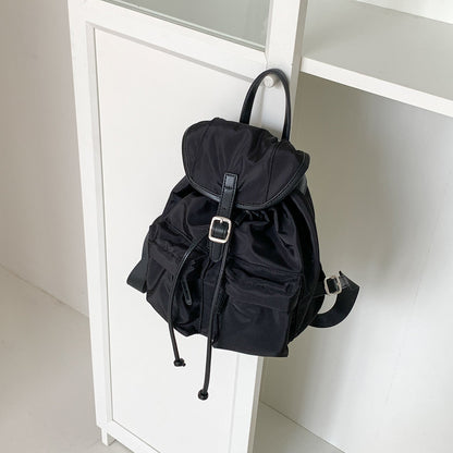 Solid Color Mini Nylon Drawstring Backpack