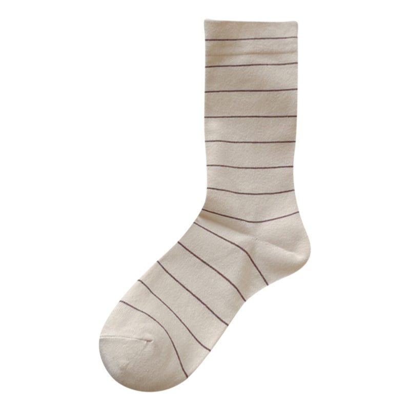 Simple Striped Soft Cotton Socks