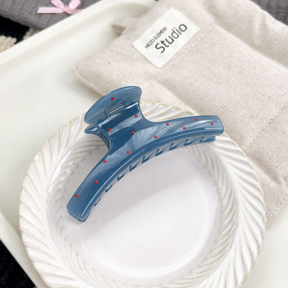 Blue Polka Dot Pattern Vintage Hair Claw