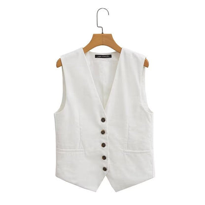 2-Piece Casual Vest Top and Shorts Set