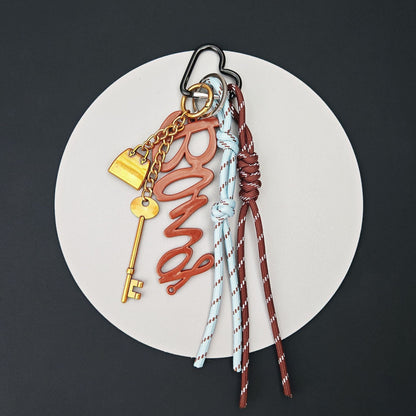 Tassel Braided Rope Keychain Bag Charm