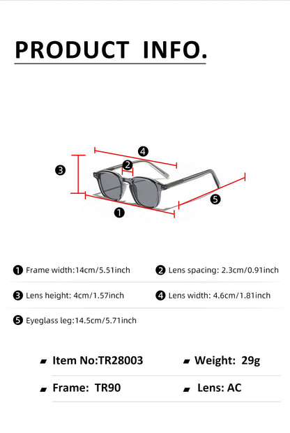 Minimalist Square Frame UV Protection Sunglasses