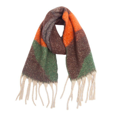 Comtrast Color Tassel Mohair Scarves