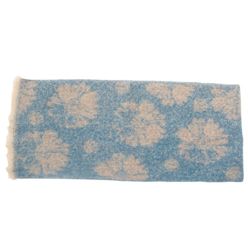 Floral Print Contrast Color Scarves