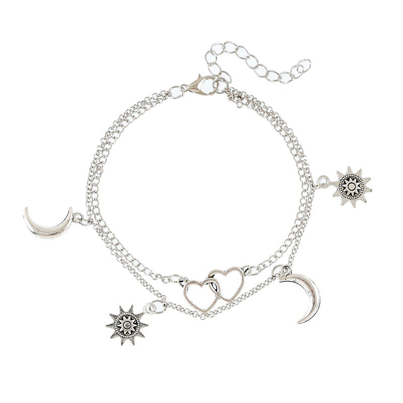 Sun & Moon Simple Anklet