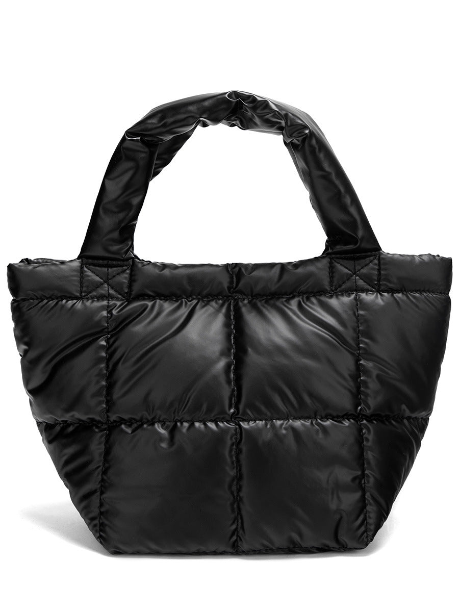 Solid Color Simple Puffer Handbag