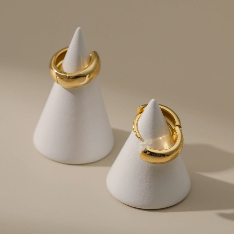 Gold Simple Small Hoop Earrings