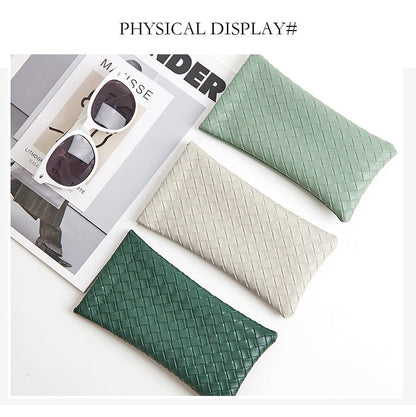 Solid Color Squeeze Top Eyeglass Pouch