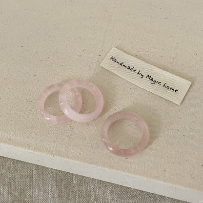 Simple Versatile Natural Crystal Rings