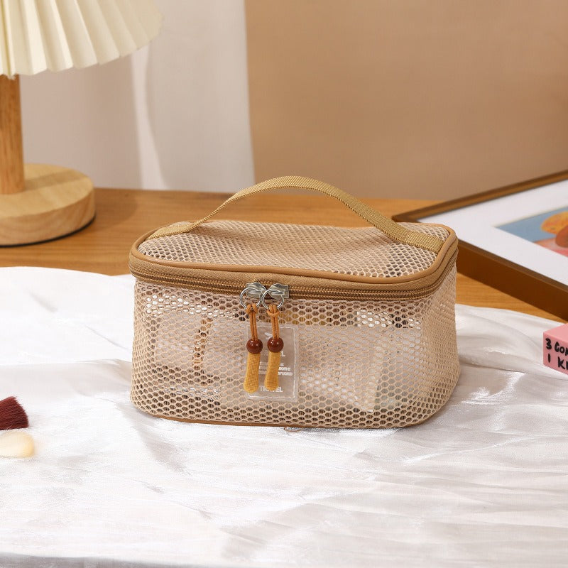 Solid Color Foldable Organizer Tote Bag