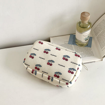 Cute Large Capacity Cherry Makeup Bag