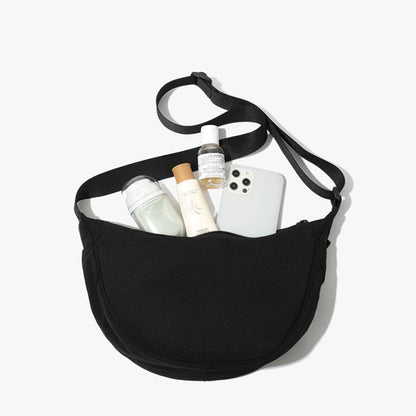 Solid Color Portable Nylon Shoulder Bag