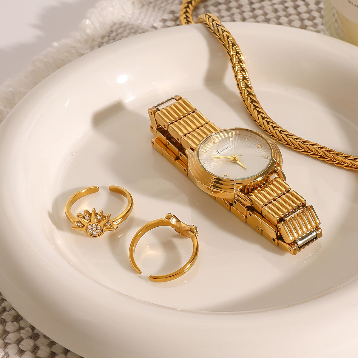 Moon Sun Zircon Layered Rings