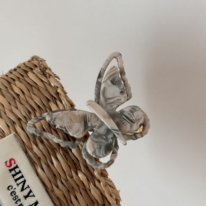 Elegant Iridescent Butterfly Acetate Hair Clip
