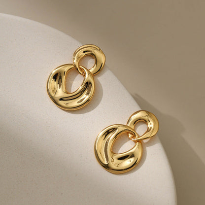 Irregular Circle Geometric Drop Earrings